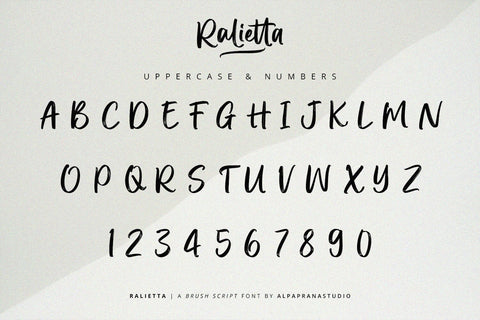 Ralietta - Brush Script Font Font Alpaprana Studio 