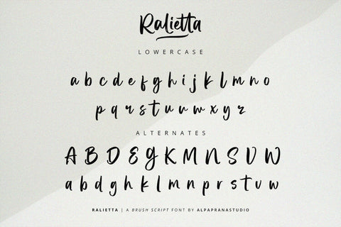 Ralietta - Brush Script Font Font Alpaprana Studio 