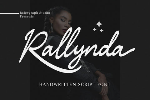 Rallynda Handwritten Brush Script Font Balevgraph Studio 
