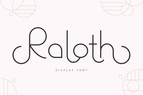Raloth - Modern Display Font Font Illushvara Design 