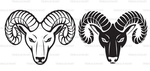 Ram head SVG TribaliumArtSF 