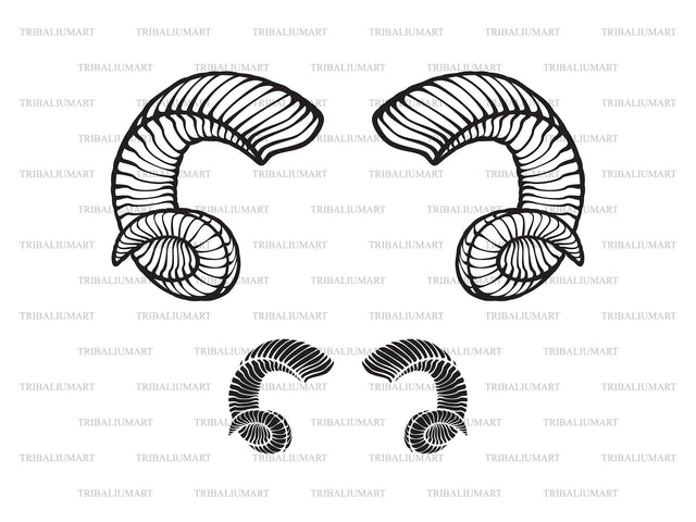 Ram horns SVG TribaliumArtSF 