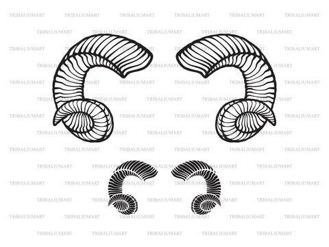 Ram horns SVG TribaliumArtSF 