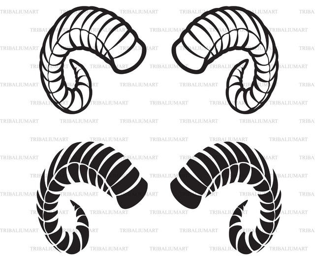 Ram horns SVG TribaliumArtSF 