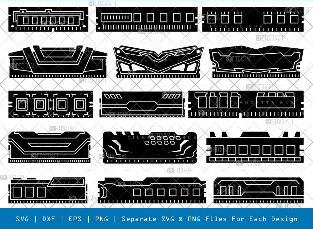 Ram Memory Svg Ram Silhouette, Ram SVG, Ram Memory Svg, Computer Ram Svg, Ram Memory ...