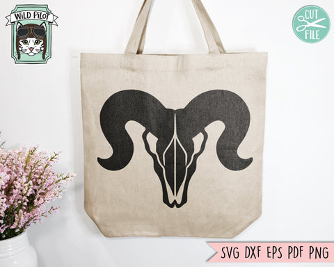 Ram Skull SVG Cut File, Ram Skull PNG, Mystical svg, Animal Skull svg, Ram Skull Clipart, Southwest SVG, Boho svg, Bohemian svg, Longhorn SVG Wild Pilot 