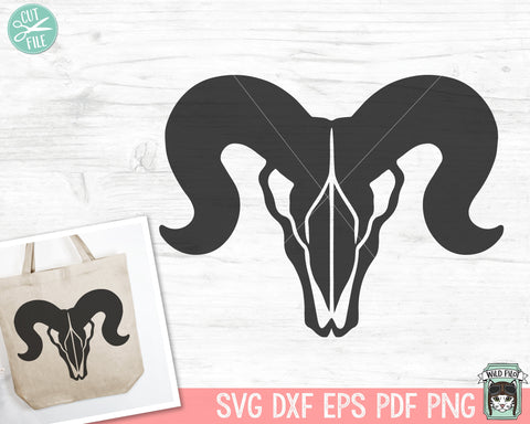 Ram Skull SVG Cut File, Ram Skull PNG, Mystical svg, Animal Skull svg, Ram Skull Clipart, Southwest SVG, Boho svg, Bohemian svg, Longhorn SVG Wild Pilot 