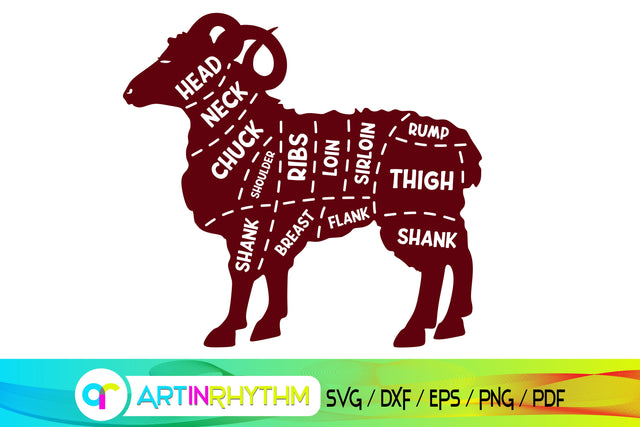 ram svg, butcher svg SVG Artinrhythm shop 