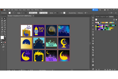 Ramadan 12 templates bundle Sublimation Natasha Prando 