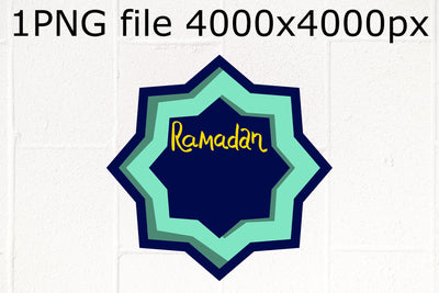 Ramadan 8 pointed star design Sublimation Natasha Prando 