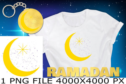 Ramadan crescent moon sublimation PNG design Sublimation Natasha Prando 