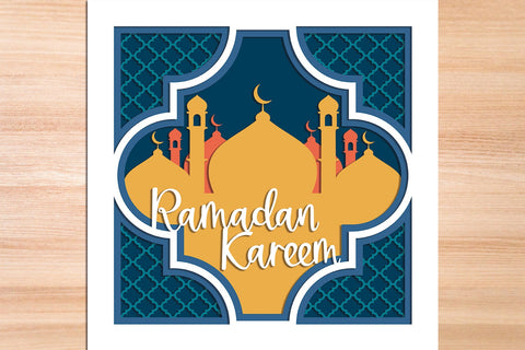 Ramadan Kareem 3D Layered Paper Cut - SVG SVG Slim Studio 