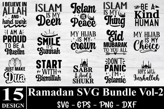 Ramadan SVG Bundle, Ramadan png bundle, Dxf Bundle, eps bundle, Ramadan SVG cut file cutting, Silhouette, Cricut Vol- 2 SVG Svgcraft 