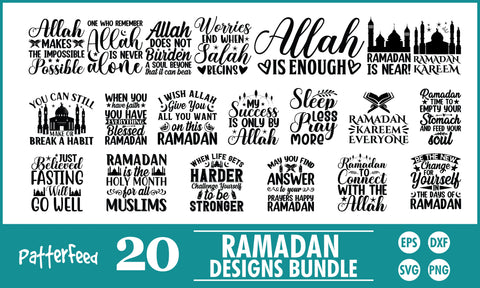 Ramadan SVG Designs Bundle SVG PatternFeed8 