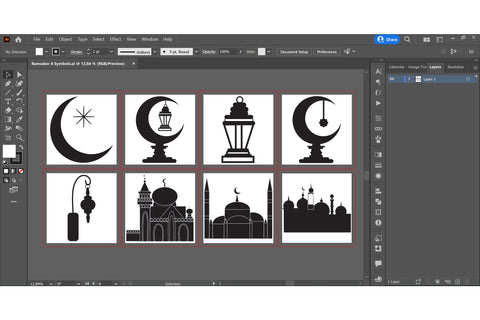 Ramadan Symbols bundle SVG Natasha Prando 