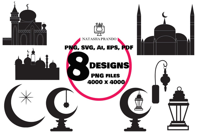 Ramadan Symbols bundle SVG Natasha Prando 