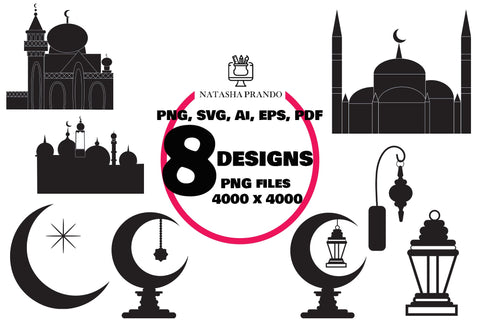 Ramadan Symbols bundle SVG Natasha Prando 