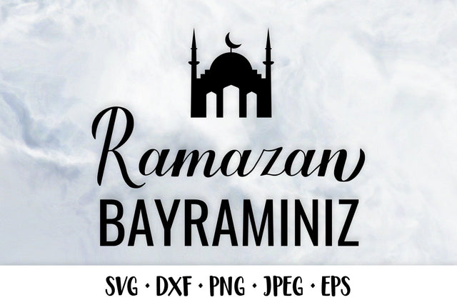 Ramazan Bayraminiz. Muslim Holiday. Ramadan Typography SVG LaBelezoka 