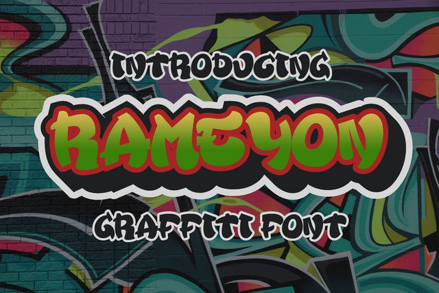 Rameyon - Cool and Graffiti Style Font ahweproject 