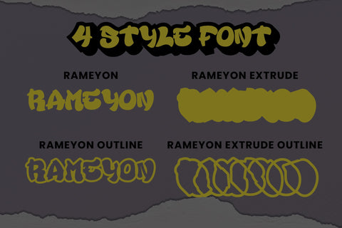 Rameyon - Cool and Graffiti Style Font ahweproject 