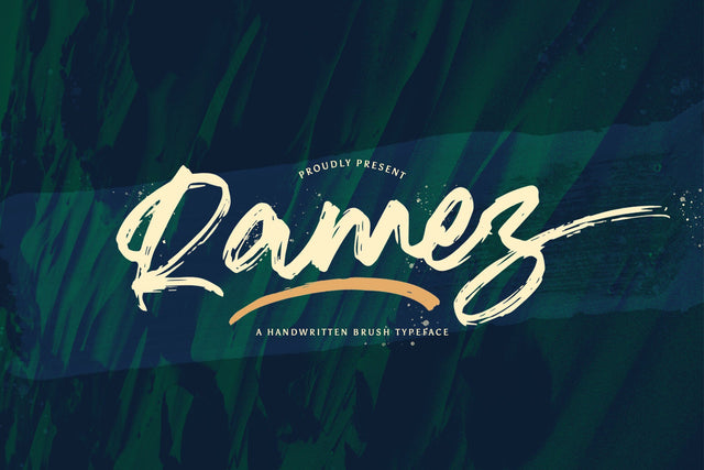 Ramez - Textured Brush Font Font StringLabs 