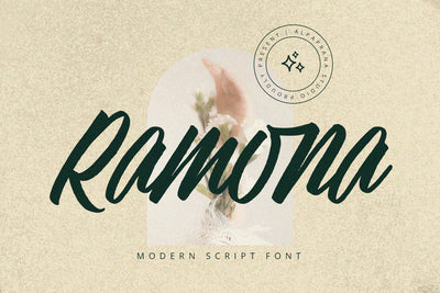 Ramona - Modern Script Font Font Alpaprana Studio 