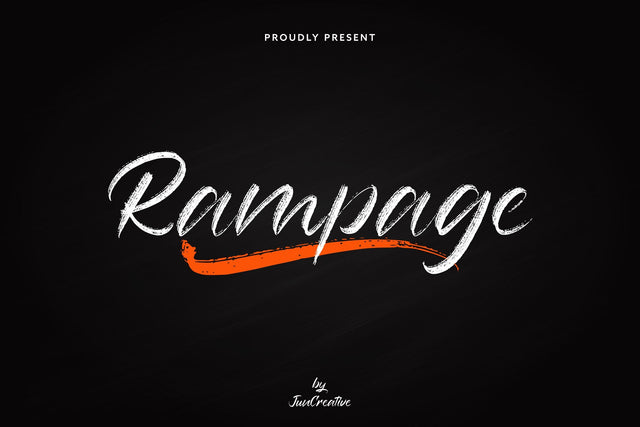 Rampage Brush Font Jun Creative 