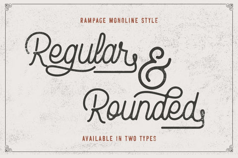 Rampage Monoline Script Font Creatype Studio 
