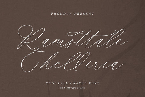 Ramsttale Chelliria - Chic Calligraphy Font Font Storytype Studio 