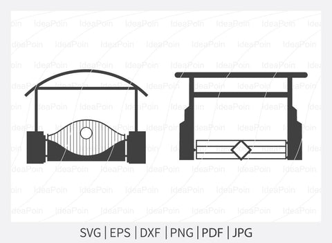 Ranch Gate svg, Gate svg, Ranch Gate Silhouette, Gate Clipart svg ...