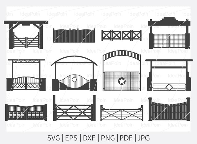 Ranch Gate svg, Gate svg, Ranch Gate Silhouette, Gate Clipart svg, Ranch Entrance Svg, Ranch Gate Bundle, Ranch Fencing Svg, Farm Fence Svg SVG Dinvect 