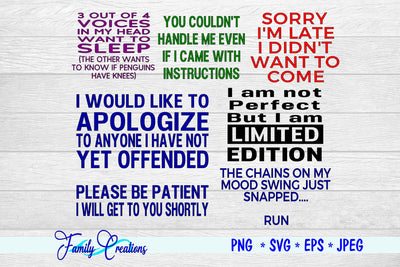 Random Quotes SVG Family Creations 