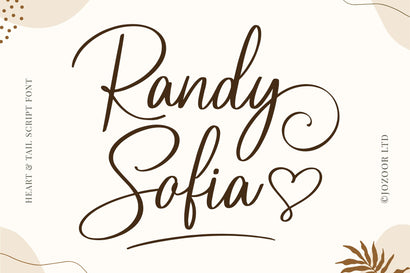 Randy Sofia - Lovely Script Font Font Jozoor 