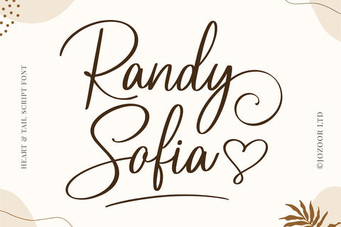 Randy Sofia - Lovely Script Font Font Jozoor 