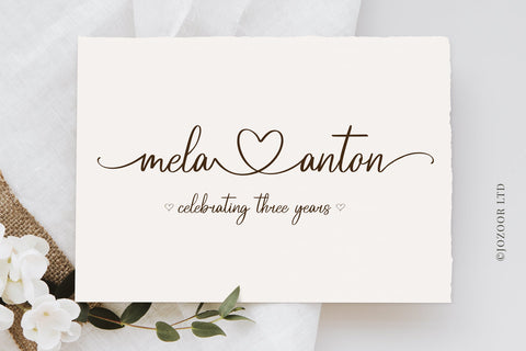 Randy Sofia - Lovely Script Font Font Jozoor 