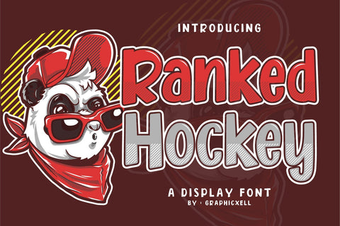 Ranked Hockey Font Graphicxell 