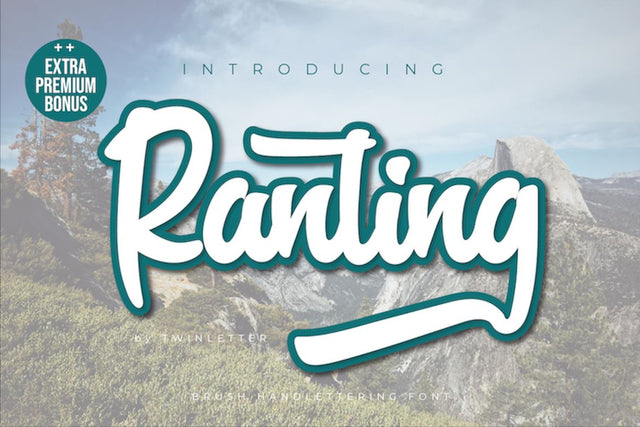 Ranting Font twinletter 