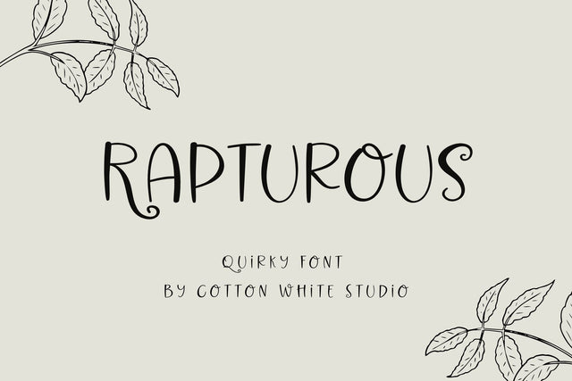 Rapturous Font Cotton White Studio 