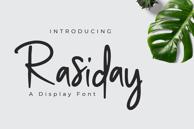 Rasiday Display font Font Masyafi Studio 