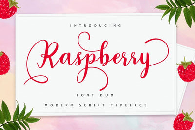 Raspberry Font Duo Font Poen1983 