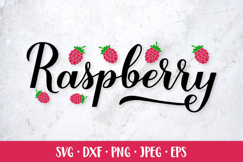 Raspberry hand lettered SVG Hand drawn berries SVG LaBelezoka 