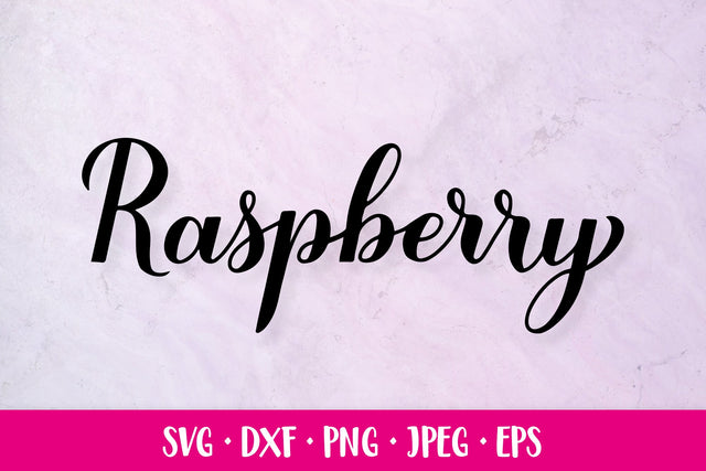 Raspberry hand lettered SVG SVG LaBelezoka 