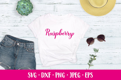 Raspberry hand lettered SVG SVG LaBelezoka 