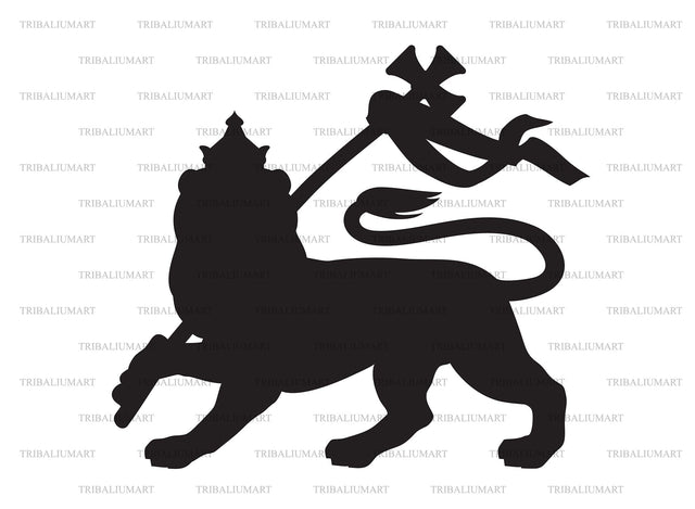 Rastafarian design - lion of Judah. Reggae symbol. SVG TribaliumArtSF 