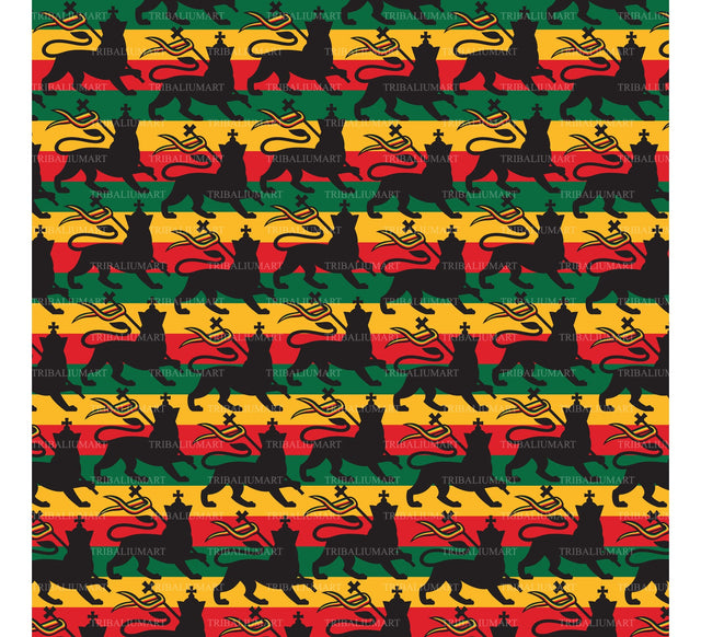 Rastafarian flag with the lion of Judah background SVG TribaliumArtSF 