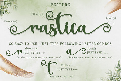 Rastica Font Sakha Design Studio 