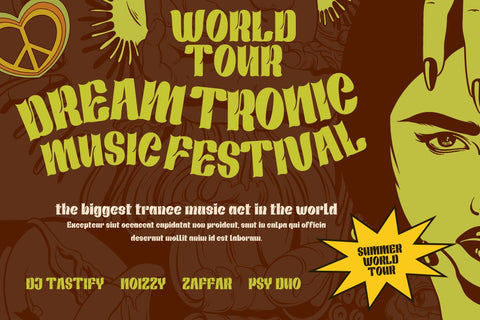 Rastiku | Groovy Retro Font Font twinletter 