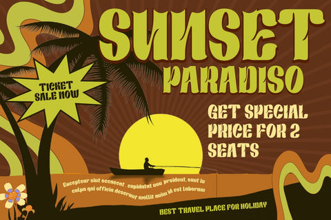 Rastiku | Groovy Retro Font Font twinletter 