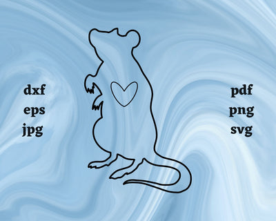Rat Heart SVG Cut File SVG Northern Light SVG 