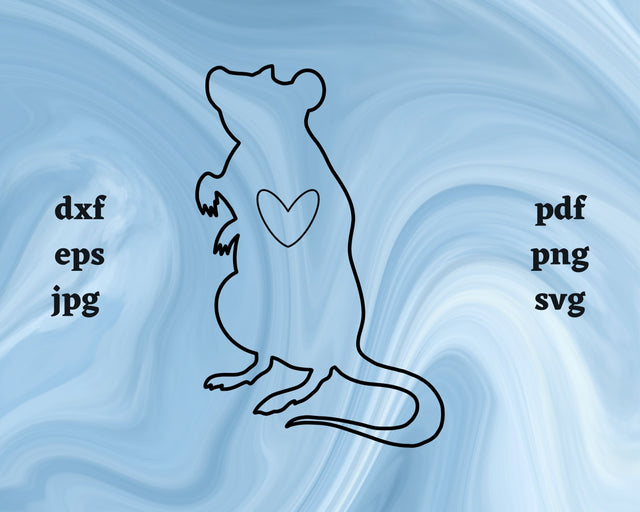 Rat Heart SVG Cut File SVG Northern Light SVG 